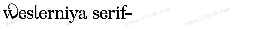 Westerniya Serif字体转换